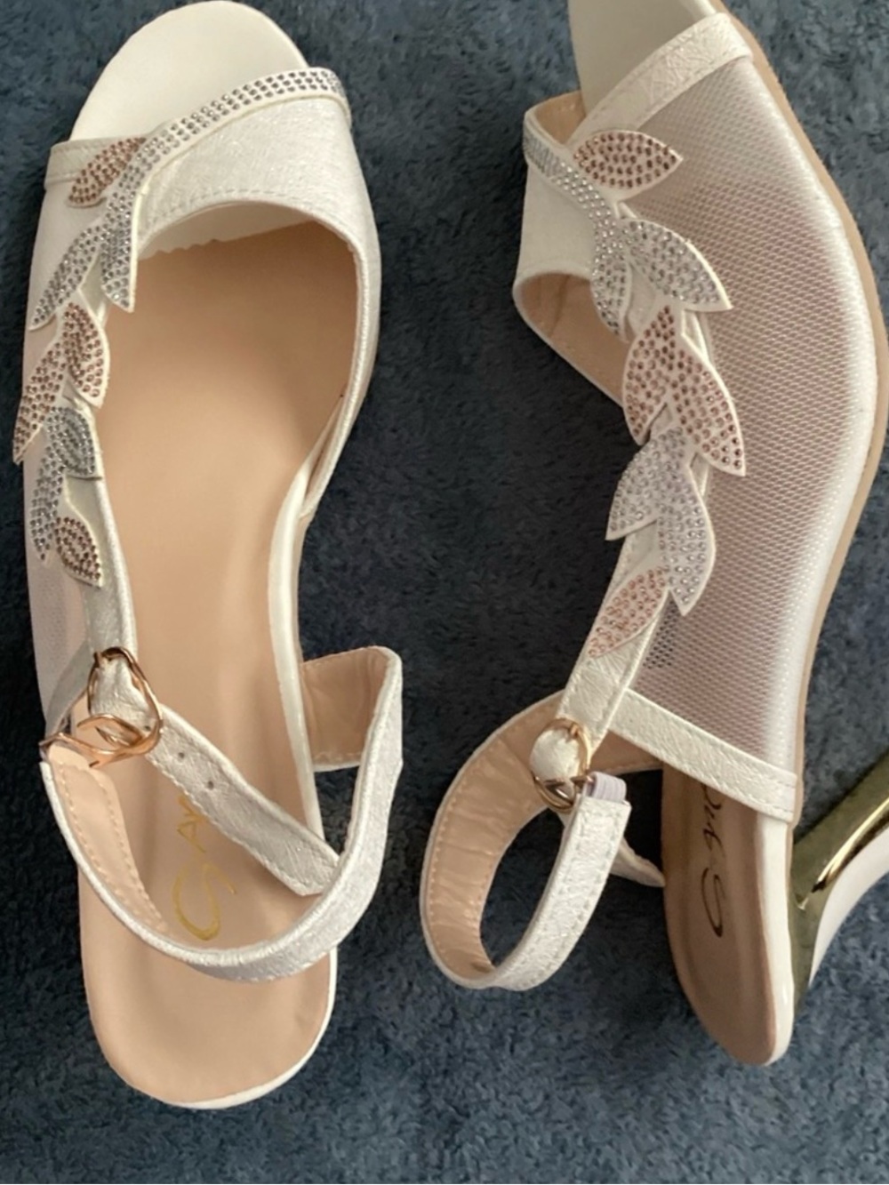 Women’s Ivory Embellished Slingback Sandals